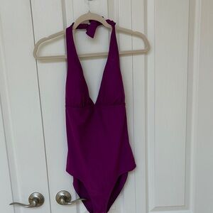 Gorgeous Megenta Halter swimsuit sizes L